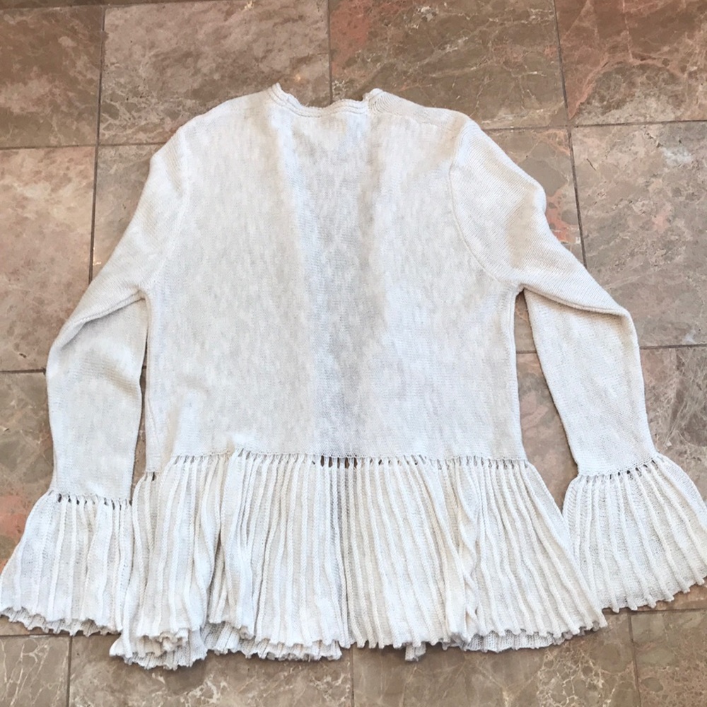 MSSP Open Front Ruffle Sleeve Cardigan - Picture 4 of 5